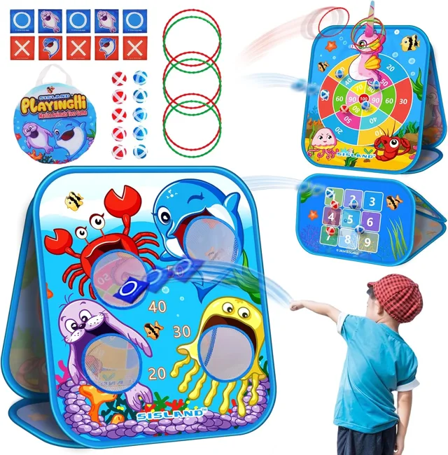 Sisland 5-in-1-ocean Bean Bag Toss Game