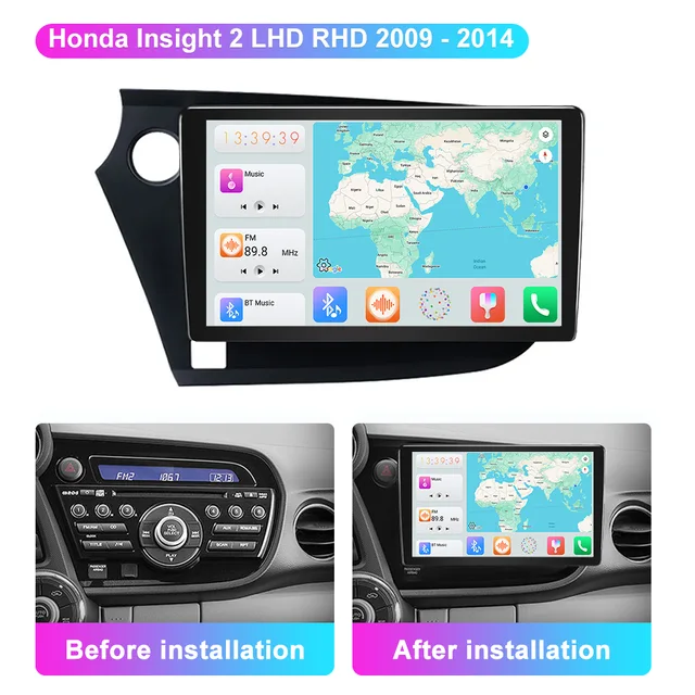 Jmance 9 inch For Honda Insight 2 LHD RHD 2009 - 2014 Frame 2 Din GPS Navigation Car Radio Stereo