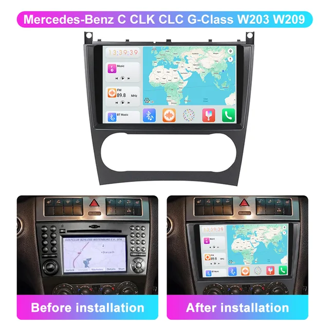 Jmance 9 inch For Merceds-Benz C CLK CLC G-Class W203 W209 Frame GPS Navigation Car Radio DVD Player