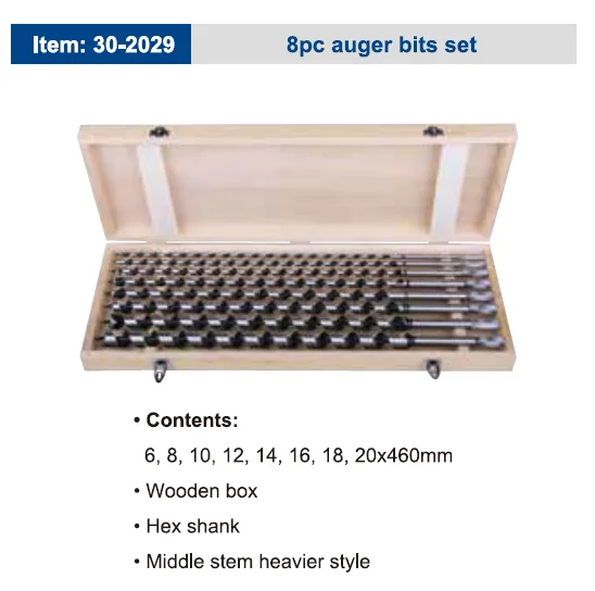 8pc auger bits set