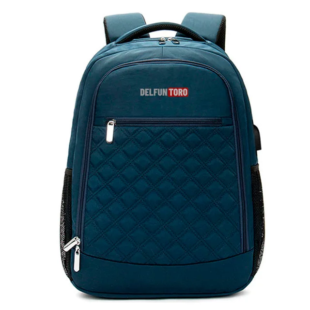 Quilting School College Bag Business Daily Backpack with USB charge port and softback