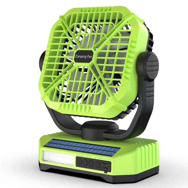 Camping Fan 8000mAh Battery Powered Fan Rechargeable with LED Lantern Portable Outdoor Tent Fans
