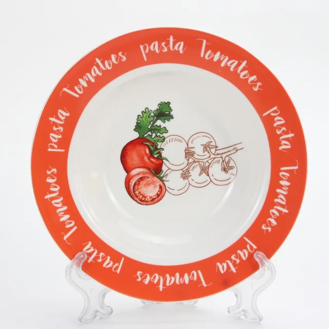 Tomato ceramic dinner plate
