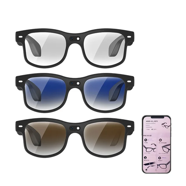 AI 6-axis Image Wearable Video Recording 1080P Camera ChatGPT Translation Glasses with Camera