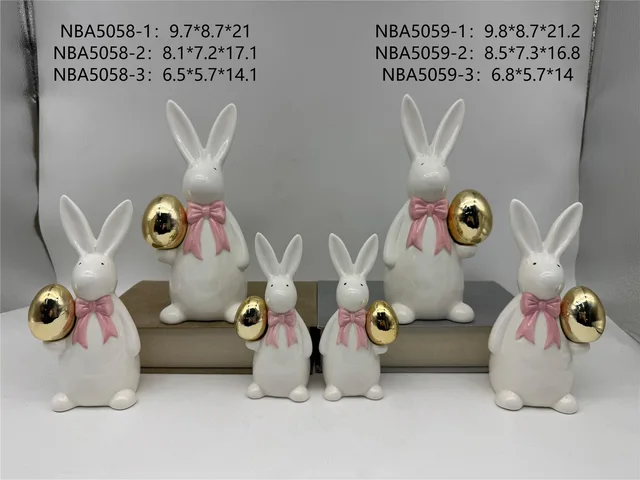 Ceramic rabbitr decor