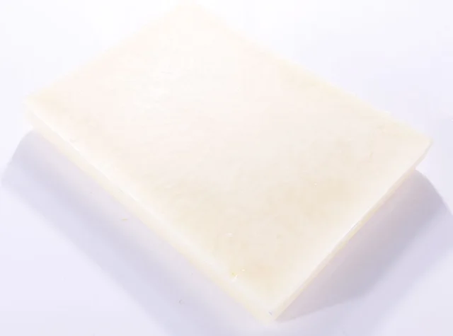 White beeswax slab