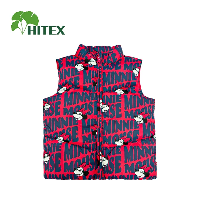 Hitex Girl's Woven Basic Cartoon-Printed Vest