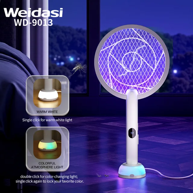 OEM ODM Bug Zapper Mosquito Killer Outdoor Pest Control Type-C Electric Fly Swatter WITH Night Light