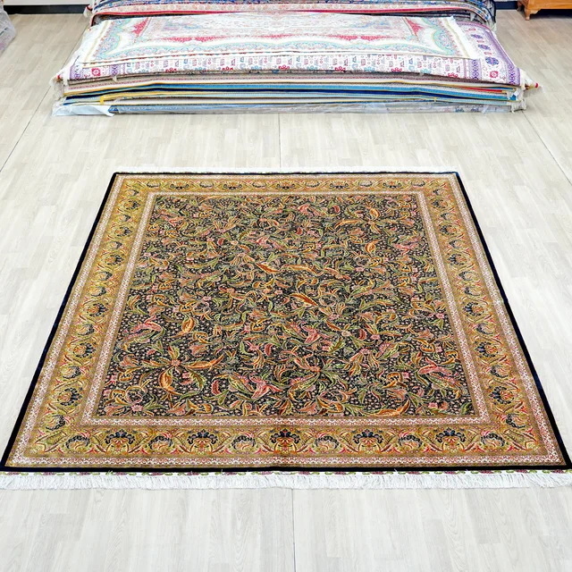YILONG 8'x10' handmade turkish silk carpets bedroom traditional Iranian rug
