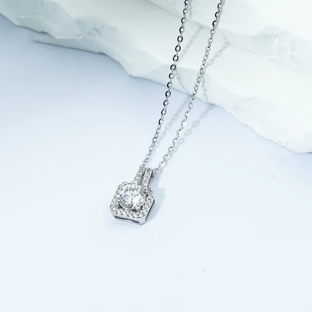 SICGEM，Moissanite , Artificial Gemstone ,Fashion Jewelry ,Necklace,S925 Silver Jewelry